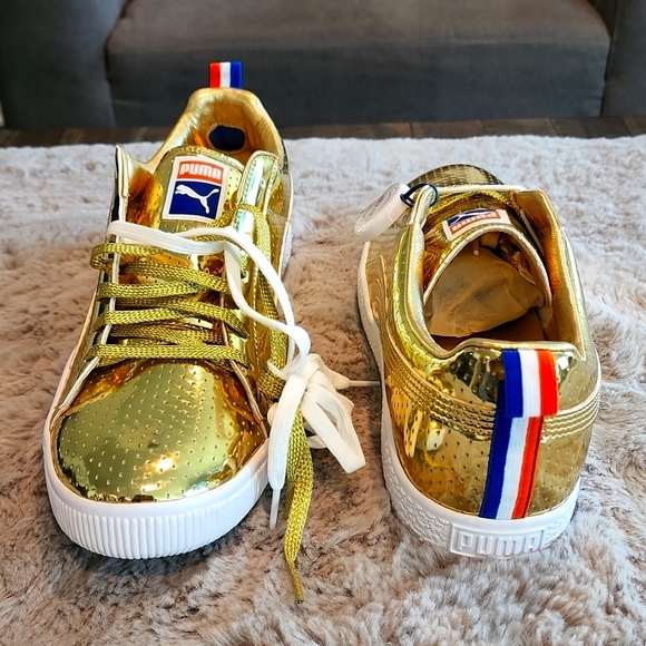 Men's Puma Walt Clyde Frasier Metallic Gold (NEW) Size 12 - Picture 3 of 6